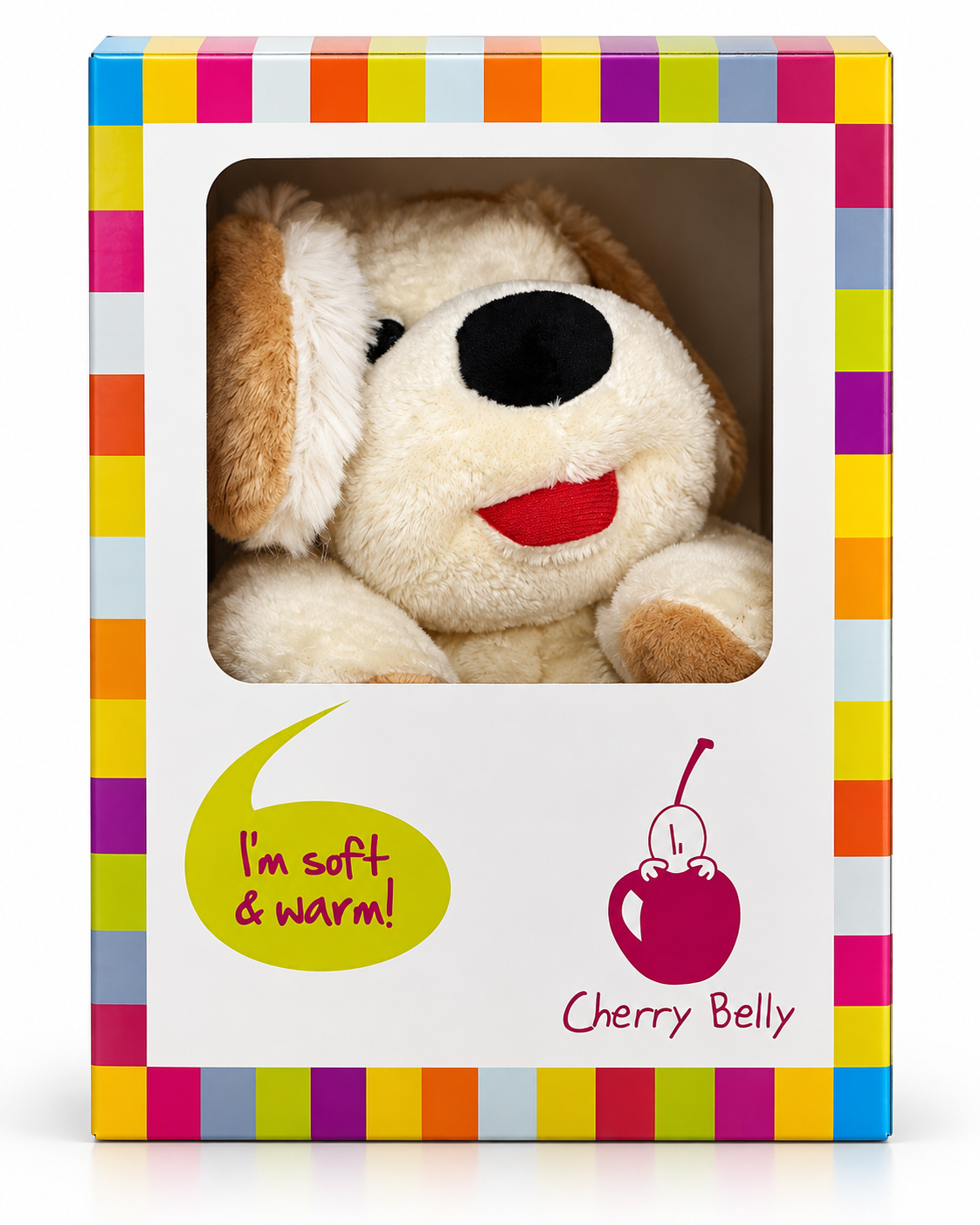 Cherry Belly – Chien bouillotte peluche