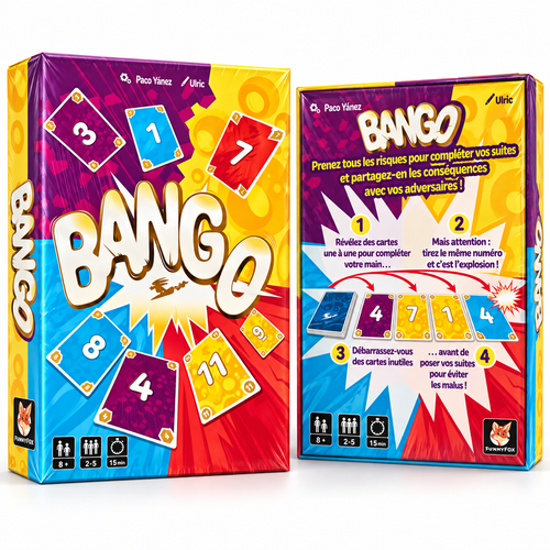 Bango Funnyfox – vues avant et arrière de la boîte