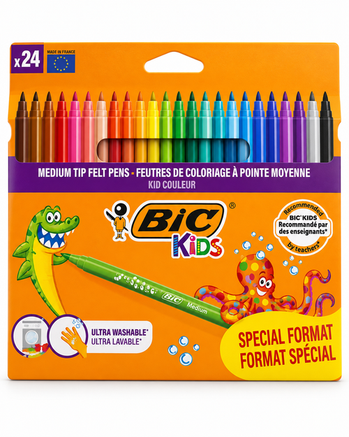 BIC Kids Kid Couleur - boîte de 24 feutres de coloriage