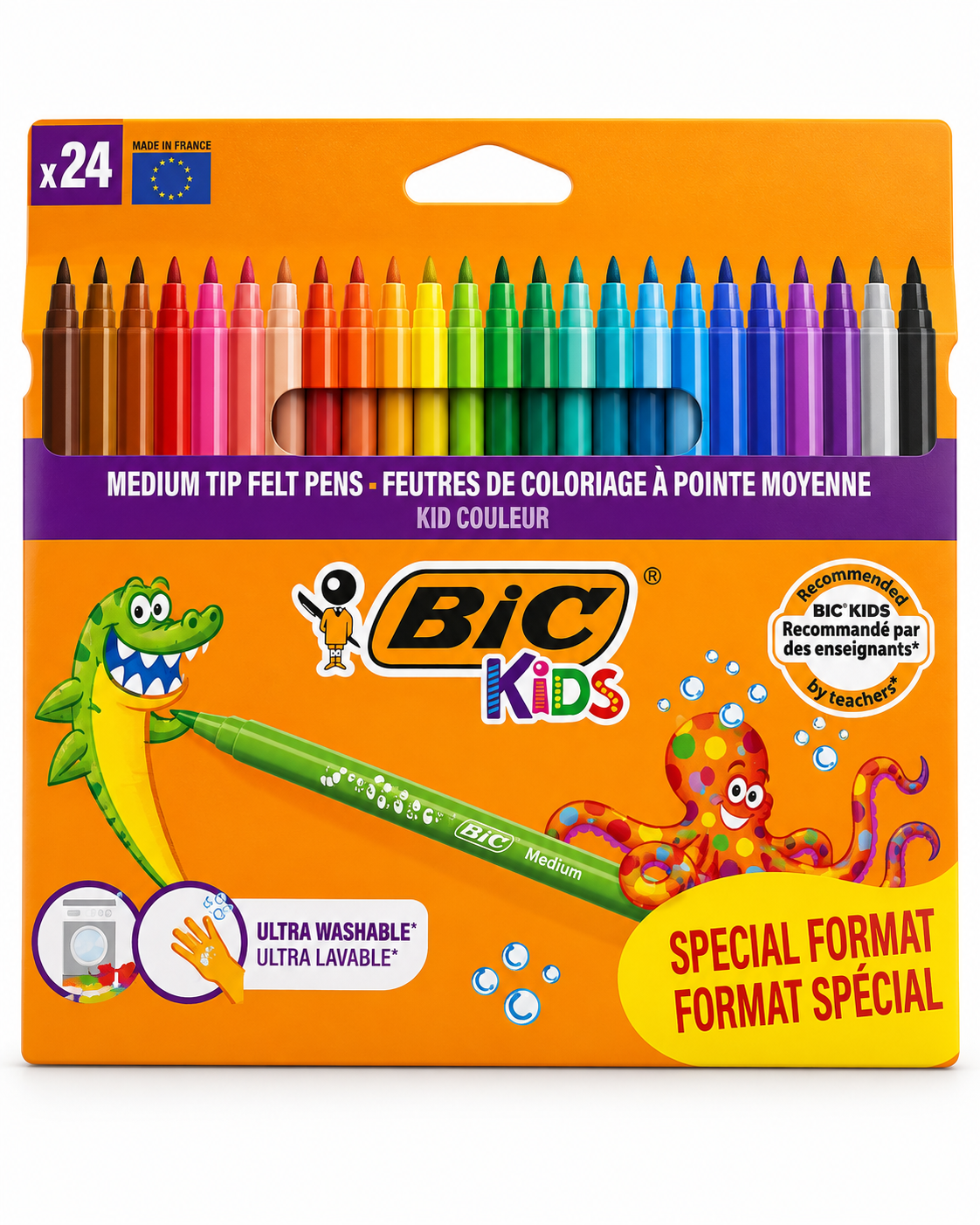 BIC Kids Kid Couleur 24 feutres inclus dans le pack
