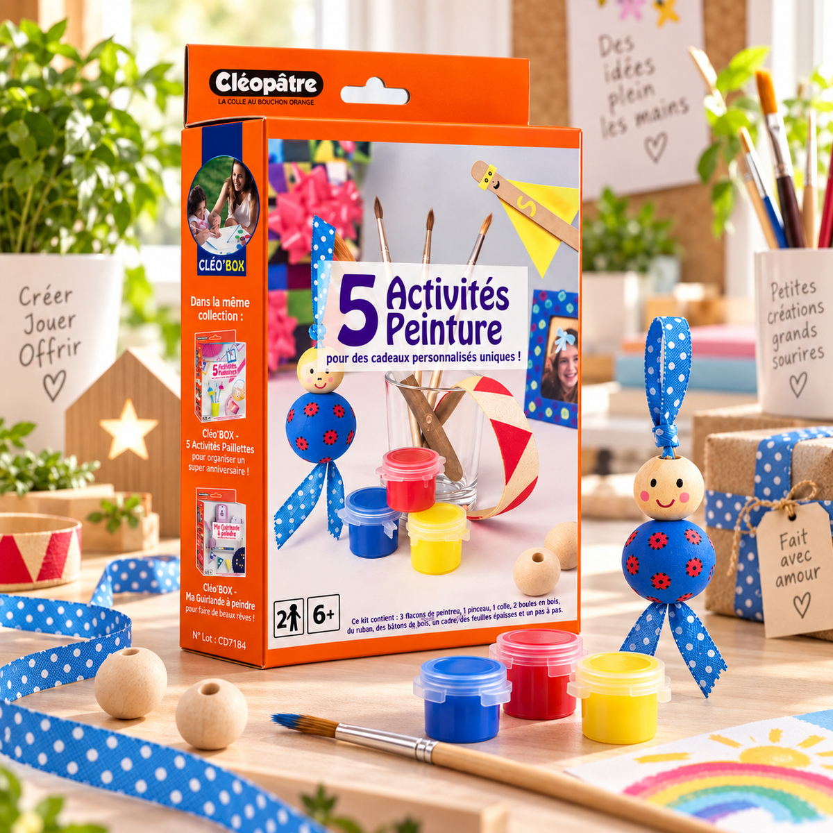 Cléopâtre Cléo'Box 5 Activités Peinture - ambiance loisirs créatifs