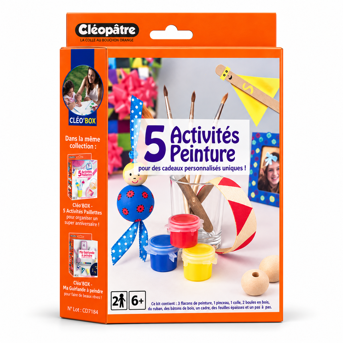 Cléopâtre Cléo'Box 5 Activités Peinture - boîte sur fond blanc