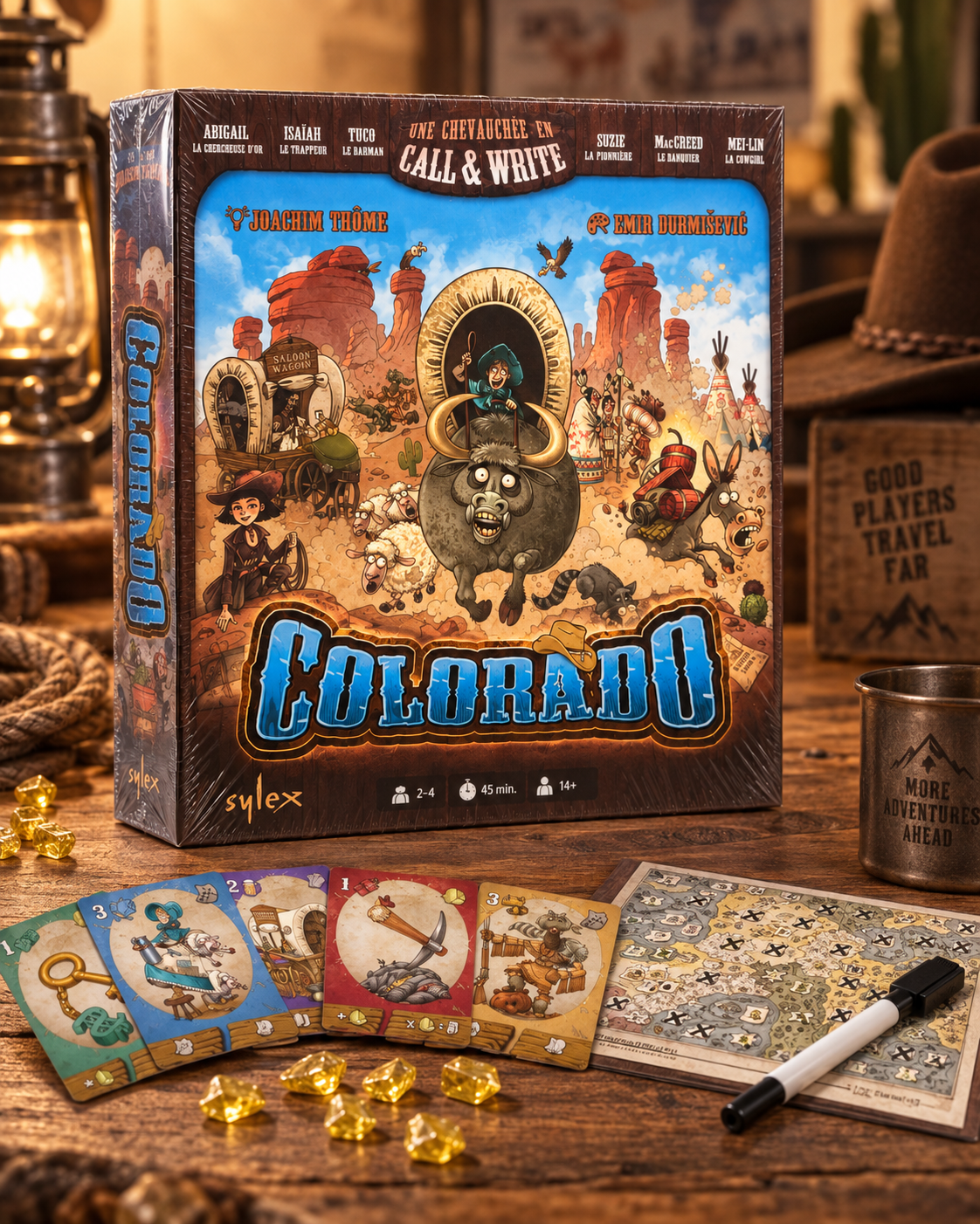Colorado - jeu de société - mise en scène ambiance western