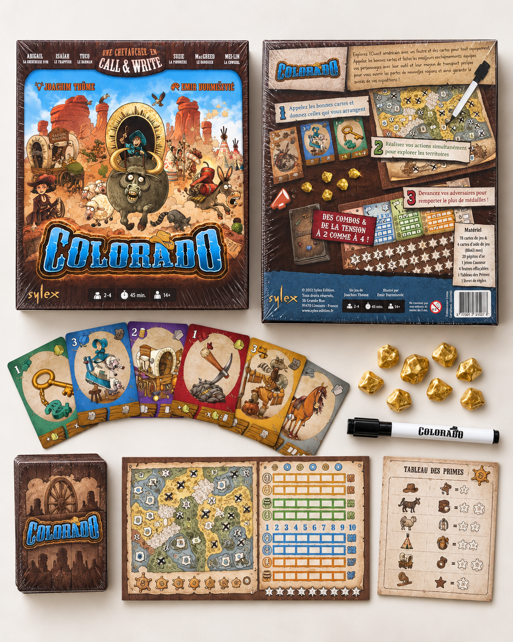 Colorado - contenu du jeu de société Sylex
