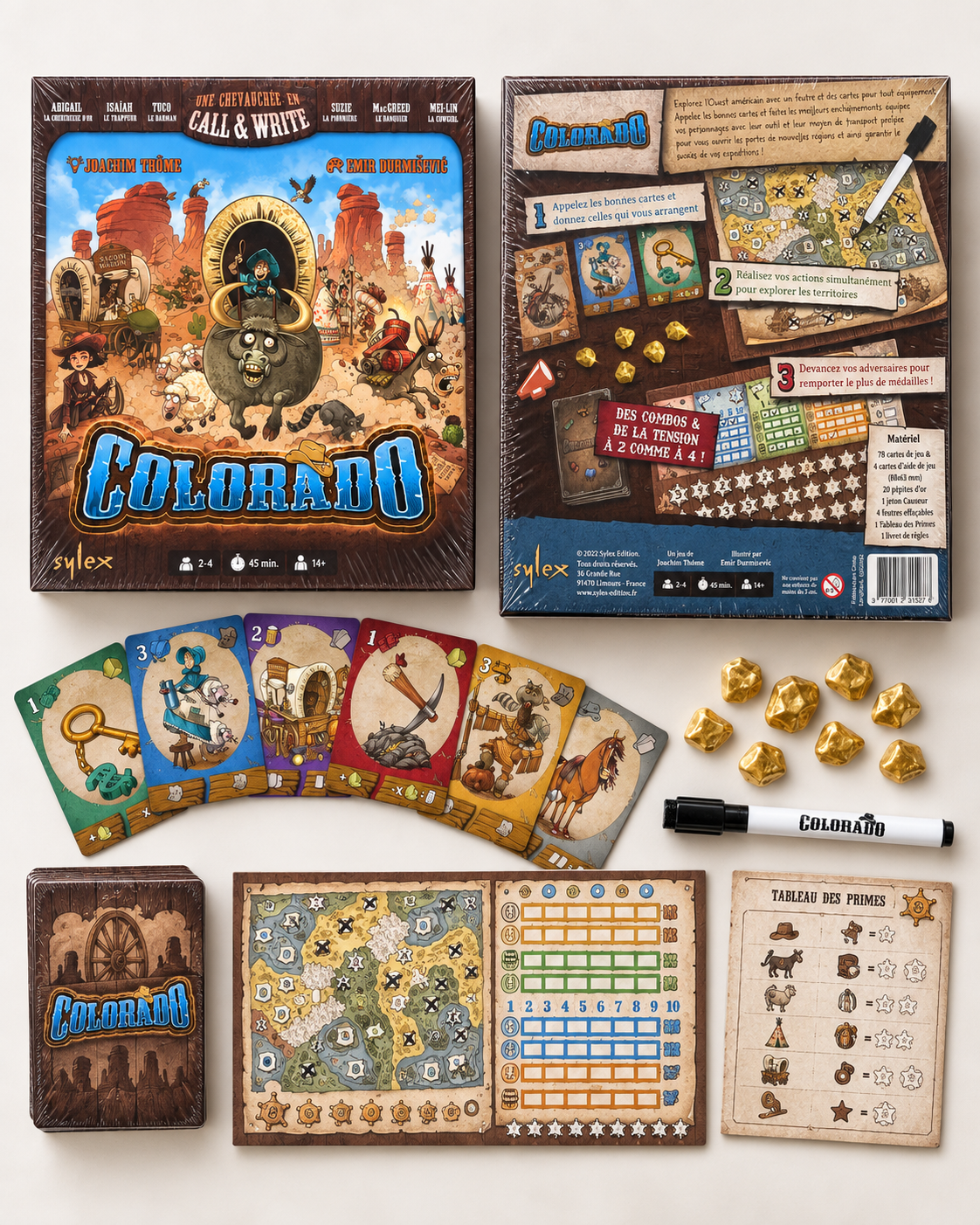 Colorado - contenu du jeu de société Sylex