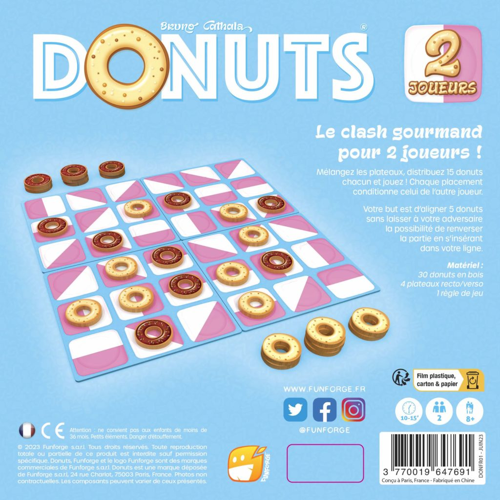 Donuts, jeu de stratégie pour 2 joueurs