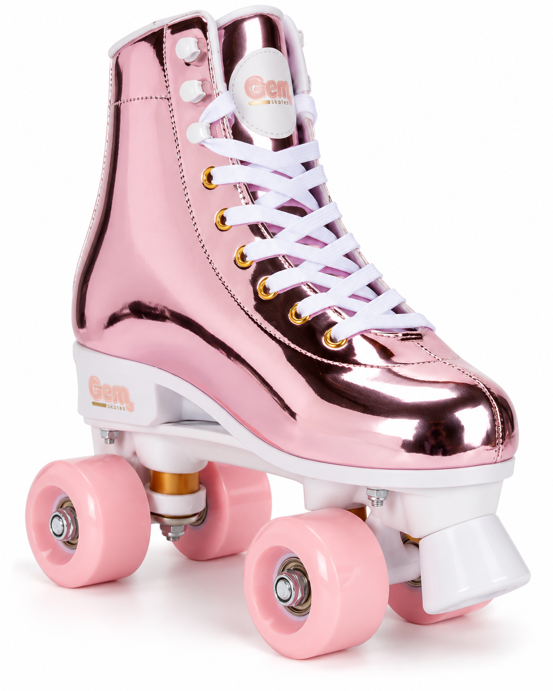 Patin à roulettes GEM Skates rose métallisé - vue produit