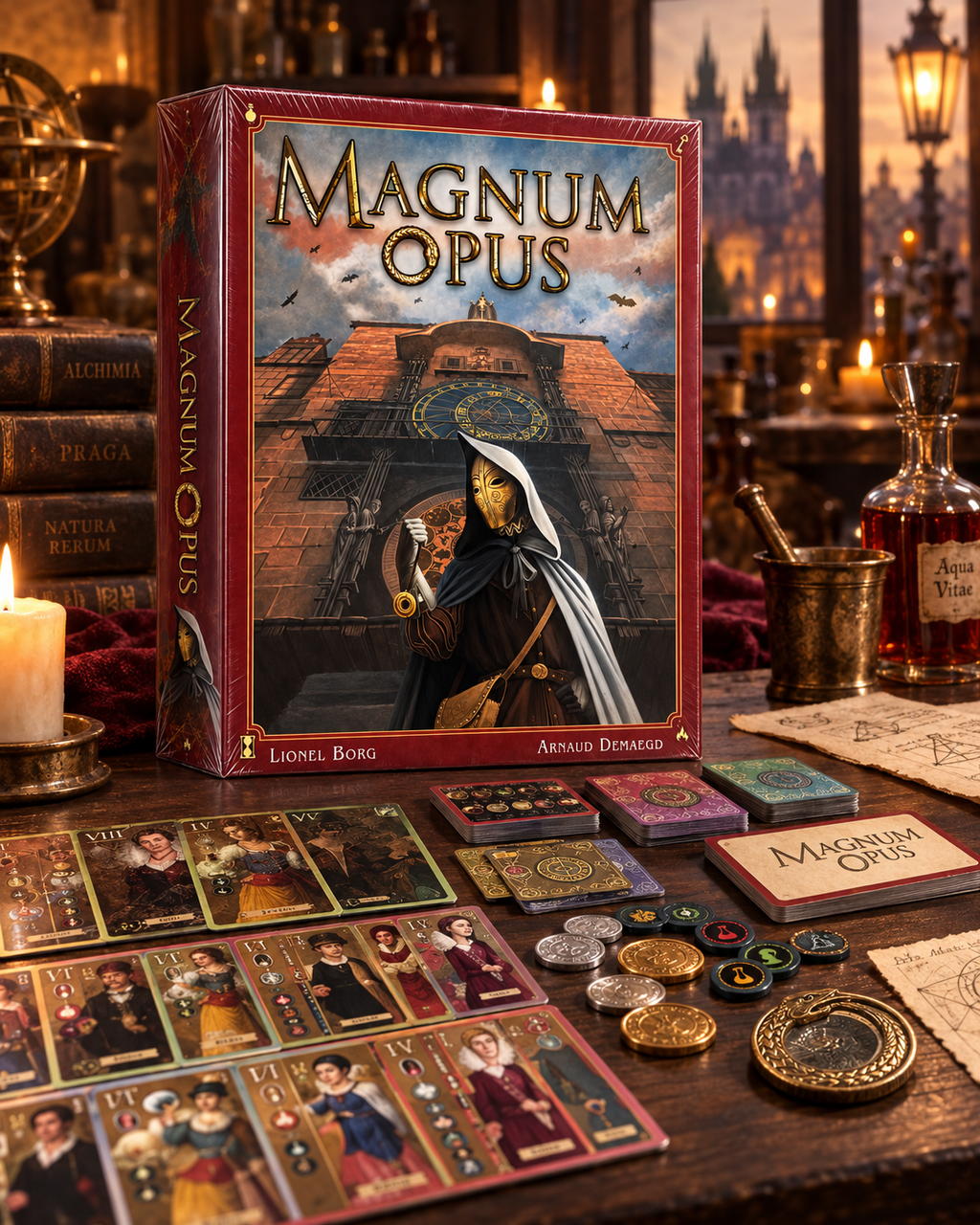 Magnum Opus - mise en scène dans un atelier d'alchimiste