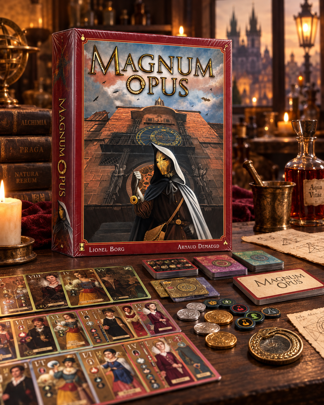 Magnum Opus - mise en scène dans un atelier d'alchimiste
