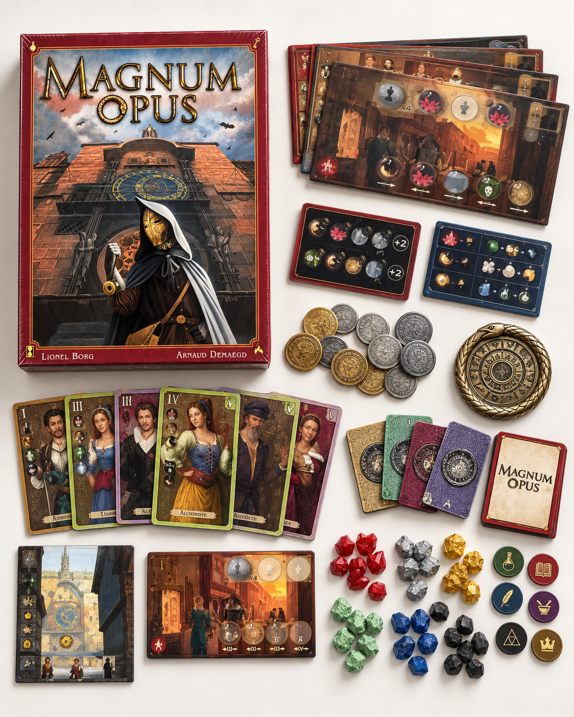 Magnum Opus - contenu du jeu et matériel