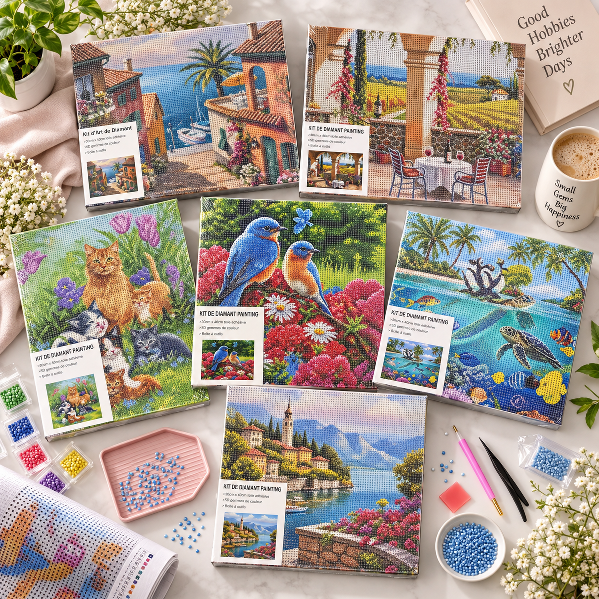 Kits Diamond Painting créatifs - idée cadeau et loisir détente