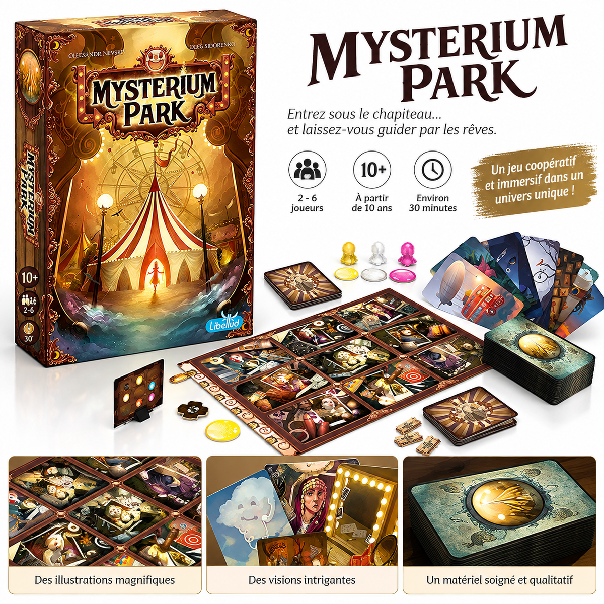 Mysterium Park – jeu coopératif d’enquête – visuel produit MAYANIS