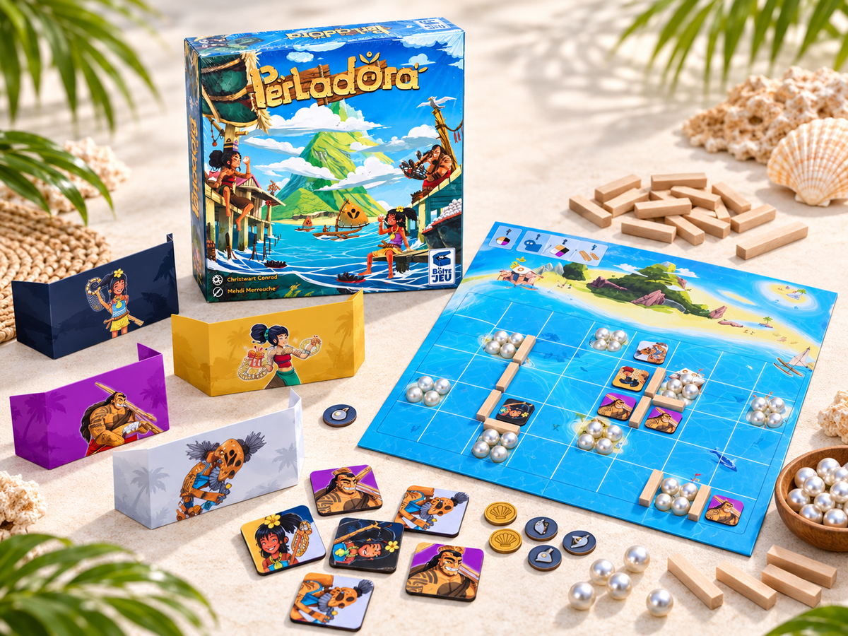 Perladöra contenu du jeu et matériel de jeu