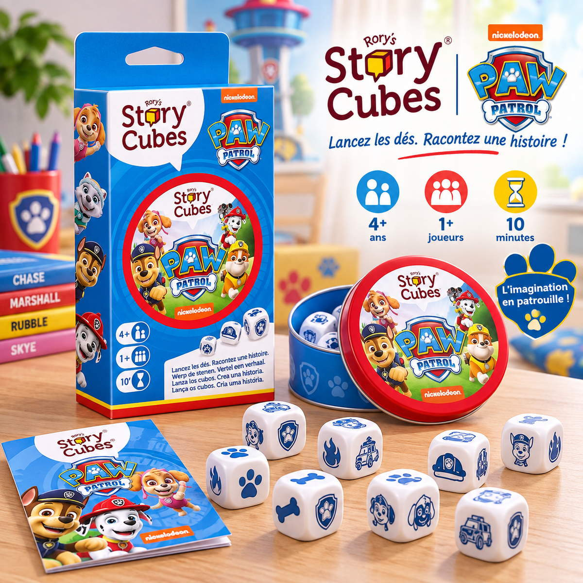 Rory's Story Cubes Pat' Patrouille - jeu narratif en précommande chez MAYANIS