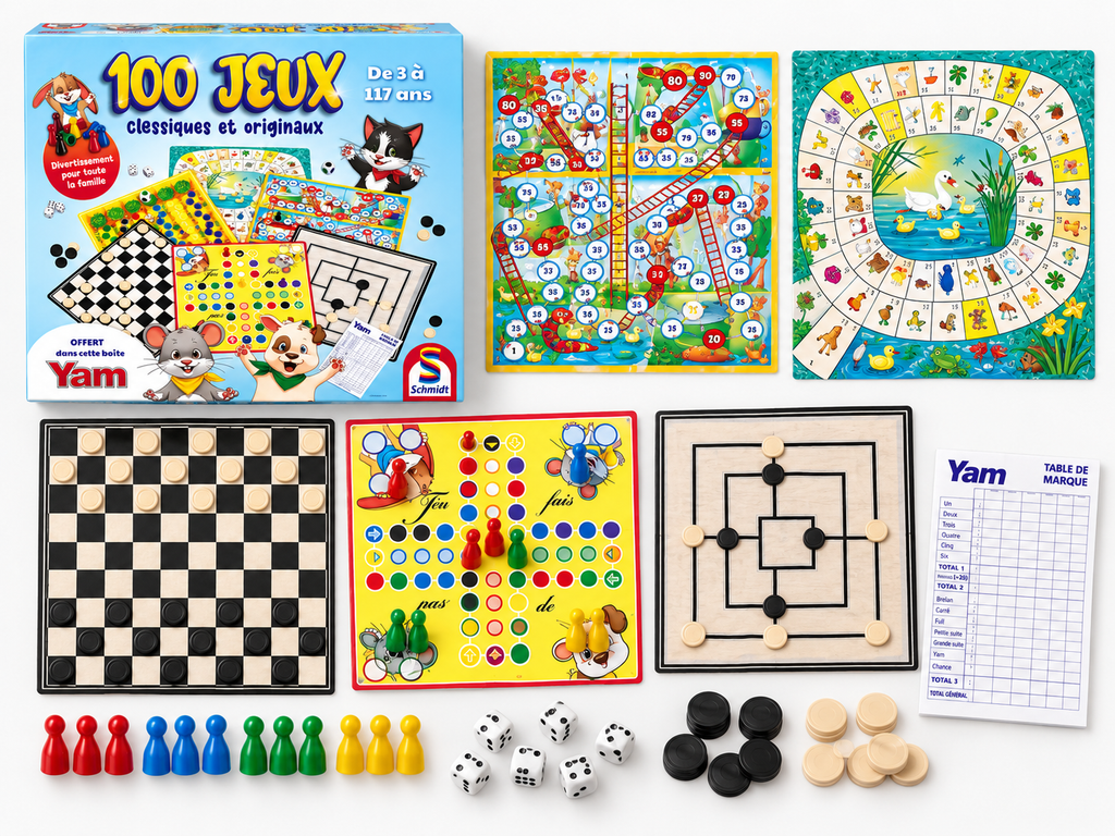 Schmidt 100 Jeux classiques et originaux - coffret et jeux