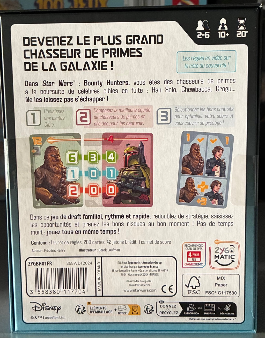 Star Wars Bounty Hunters – dos de la boîte et informations de jeu