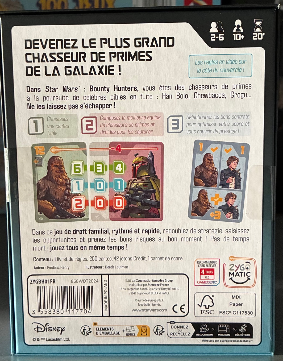 Star Wars Bounty Hunters – dos de la boîte et informations de jeu