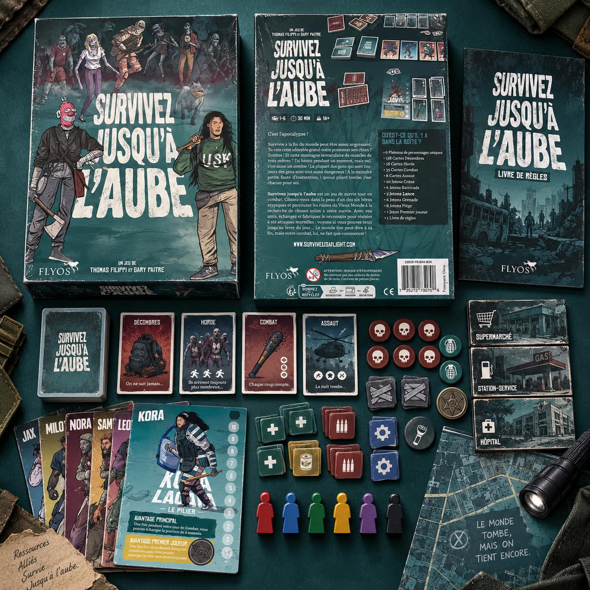 Survivez jusqu'à l'aube - contenu et composants du jeu