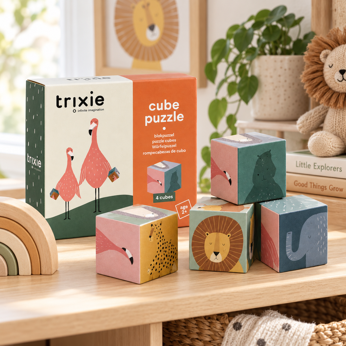Trixie Cube Puzzle dans une chambre enfant