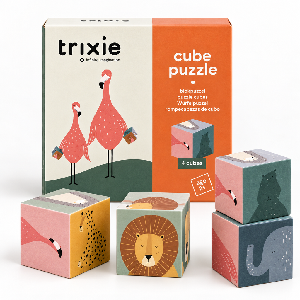 Trixie Cube Puzzle - présentation des cubes animaux
